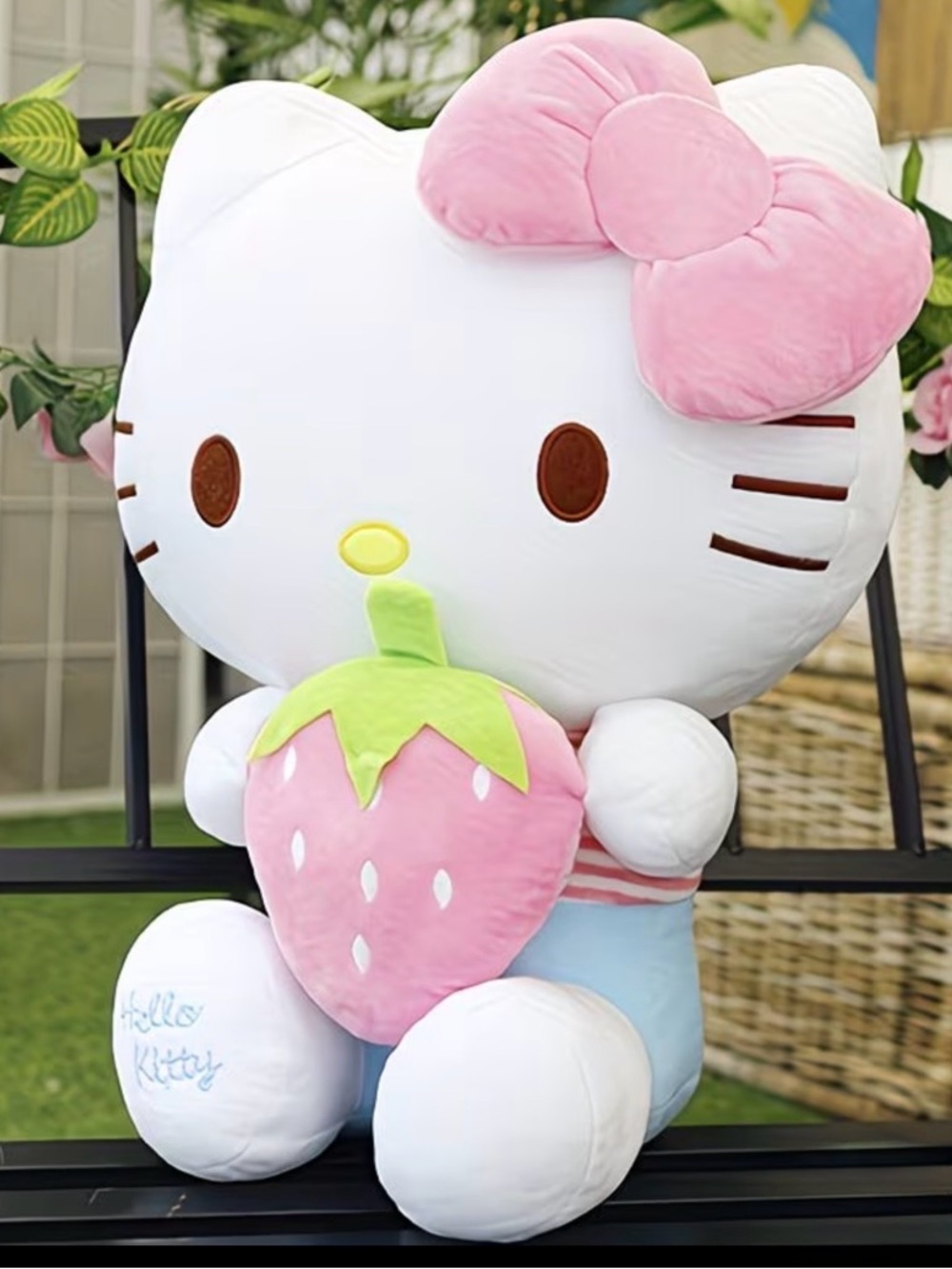 Hello Kitty with strawberry! 12” plush! - Picture 1 of 3